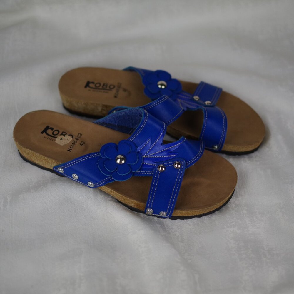 KOBO by UDOM AGG SANDALS SHOES BLUE WOMENS 9